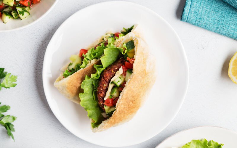 Plant-Based Pita Burger